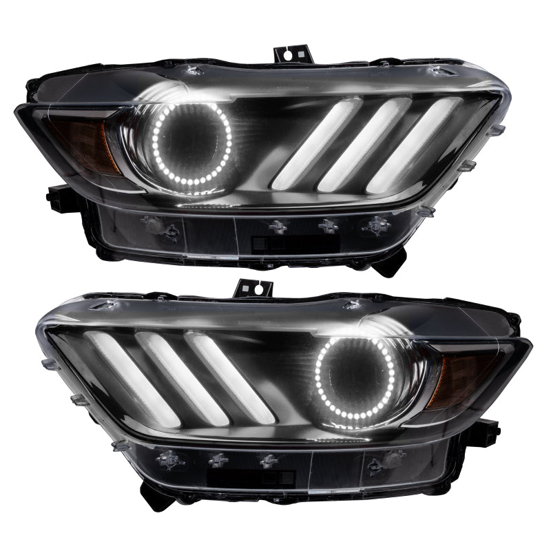 Oracle 15-17 Ford Mustang V6/GT/Shelby DRL w/ Halo Kit - ColorSHIFT w/ BC1 Controller ORACLE Lighting Headlights