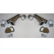 Granatelli 4.0in Stainless Steel Manual Dual Exhaust Cutout Kit w/Slip Fit & Band Clamps Granatelli Motor Sports Exhaust Cutouts