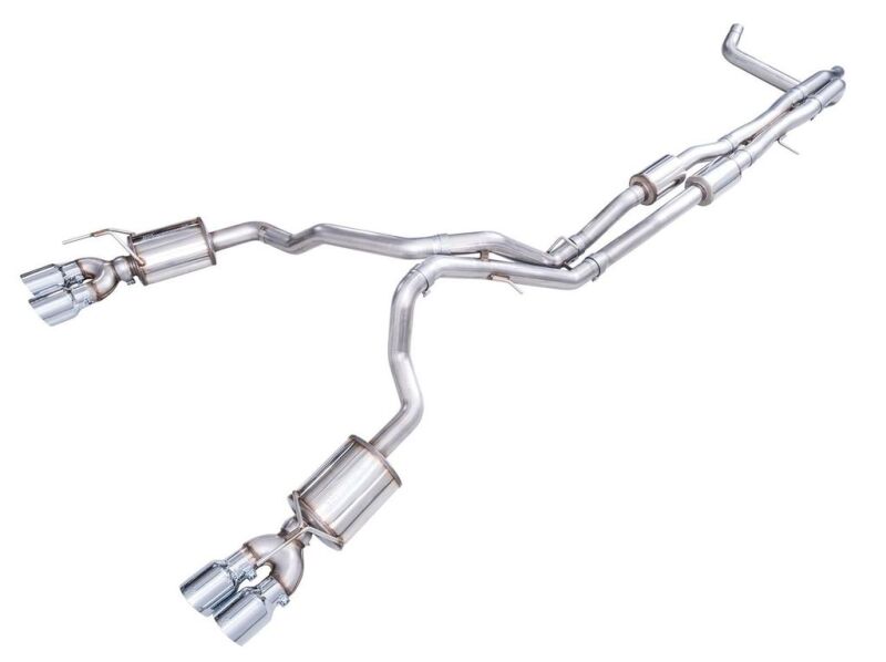 AWE 2021+ Chevy Tahoe/GM Yukon 6.2L 0FG Edition Cat Back Exhaust - Quad Chrome Silver Tips AWE Tuning Catback