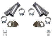 Granatelli 3.0in Stainless Steel Manual Dual Exhaust Cutout Kit w/Slip Fit & Band Clamp Granatelli Motor Sports Exhaust Cutouts