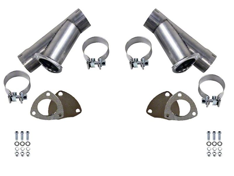 Granatelli 3.0in Stainless Steel Manual Dual Exhaust Cutout Kit w/Slip Fit & Band Clamp Granatelli Motor Sports Exhaust Cutouts