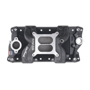 Edelbrock Intake Manifold RPM Air-Gap Small-Block Chevy 262-400 Black Edelbrock Intake Manifolds