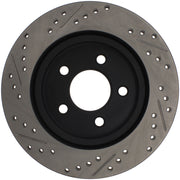 StopTech 05-10 Ford Mustang Slotted & Drilled Left Rear Rotor Stoptech Brake Rotors - Slot & Drilled