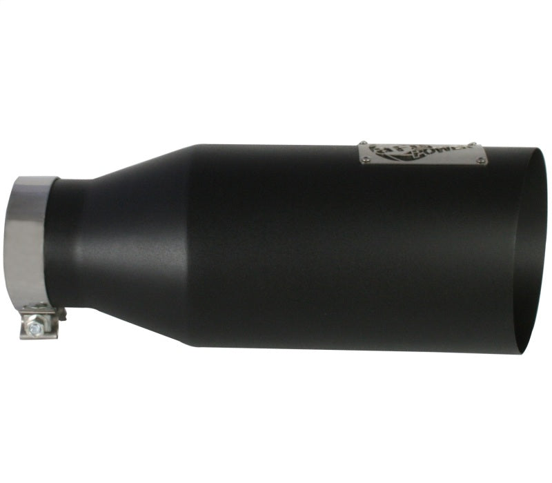 aFe MACHForce XP Exhausts Tips SS-304 EXH Tip 4In x 7Out x 18L Bolt-On (blk) aFe Catback