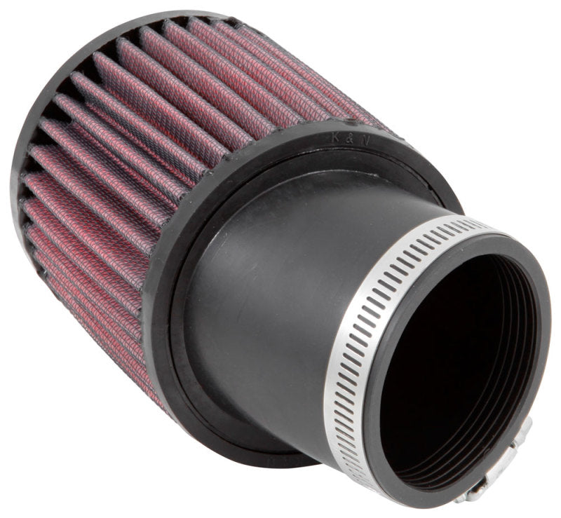 K&N Filter Universal Rubber Round Straight Filter 20 Deg Angled 2-7/16in Flange 3-3/4in OD 4in H K&N Engineering Air Filters - Universal Fit