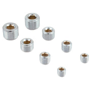 Spectre Pipe Plug Kit - Includes (2) 1/8in. / (2) 1/4in. / (2) 3/8in. / (2) 1/2in. Plugs - Chrome Spectre Hardware Kits - Other