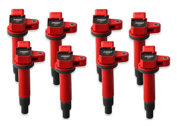 MSD Ignition Coil - Blaster Series - Toyota/Lexus V8 - 4.3L/4.7L - Red - 8-Pack 82218 MSD Autoparts