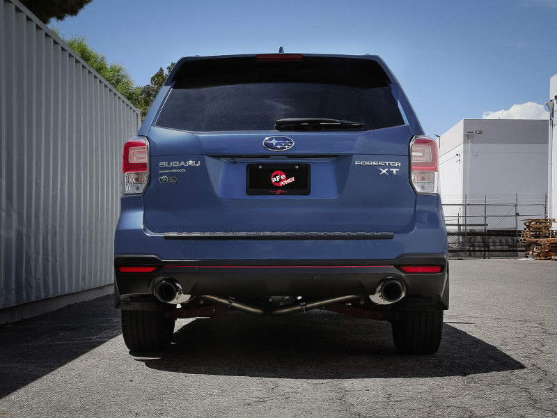 aFe Subaru Forester XT 14-18 H4-2.5L (t) Takeda 2-1/2in to 2-1/4in 304 SS Cat-Back- Black Tip aFe Catback