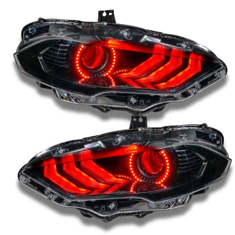 Oracle 18-21 Ford Mustang Dynamic DRL w/ Halo Kit & Sequential Turn Signal - ColorSHIFT ORACLE Lighting Headlights