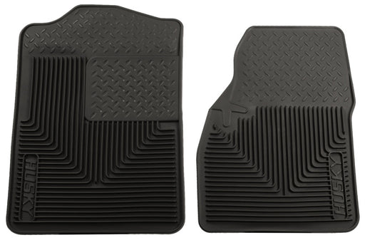 Husky Liners 94-01 Dodge Ram 1500/2500/3500/80-96 Ford Bronco Heavy Duty Black Front Floor Mats Husky Liners Floor Mats - Rubber