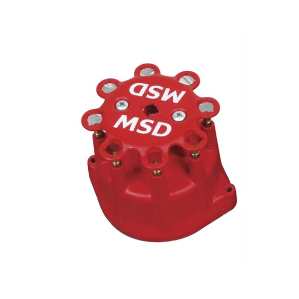 MSD Distributor Cap, Pro-Billet Marine, Ford, Red 84316