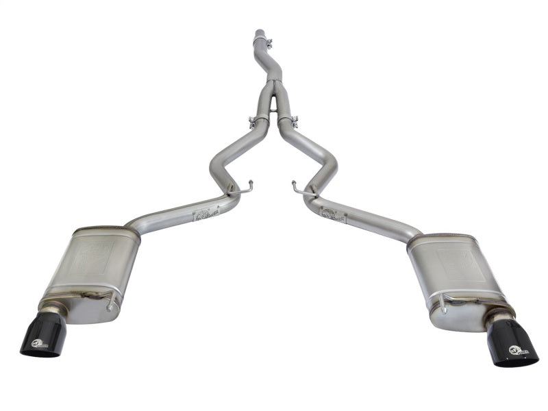 aFe MACHForce XP Exhausts Cat-Back SS-304 EXH w/ Black Tips 15-16 Ford Mustang EcoBoost 2.3L (t) aFe Catback