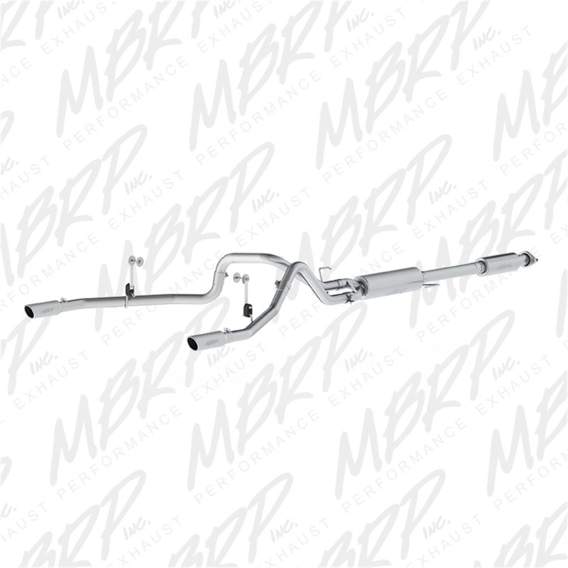 MBRP 2015 Ford F-150 5.0L 3in Cat Back Dual Split Rear Exit AL Exhaust System MBRP Catback