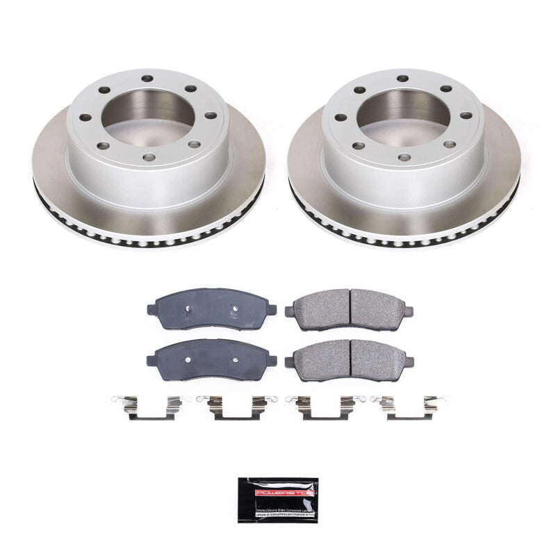 Power Stop 99-04 Ford F-350 Super Duty Rear Semi-Coated Rotor Kit PowerStop Brake Kits - Performance Blank