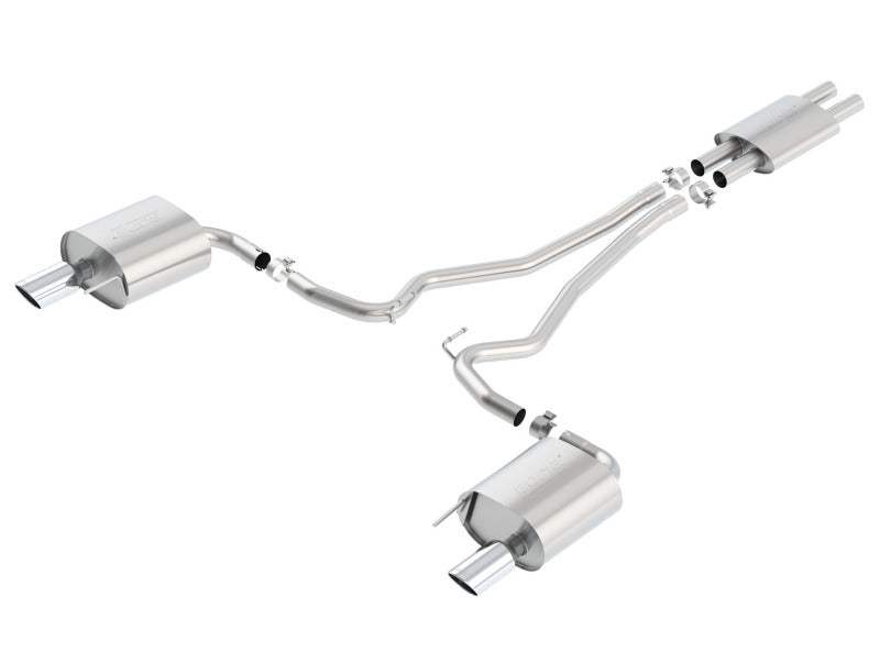 Borla Cat Back 15-17 Ford Mustang 3.7L V6 MT/AT 2.25in Pipe 4in Single Round Rolled Tips Borla Catback