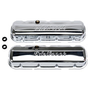 Edelbrock Valve Cover Signature Series Chevrolet 1965 and Later 396-502 V8 Low Chrome Edelbrock Valve Covers