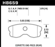 Hawk 06-10 Chevy Corvette (Improved Pad Design) Rear HPS Street Brake Pads Hawk Performance Brake Pads - Performance