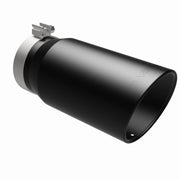 MagnaFlow Tip Stainless Black Coated Single Wall Round Single Outlet 6in Dia 5in Inlet 13in L Magnaflow Tips