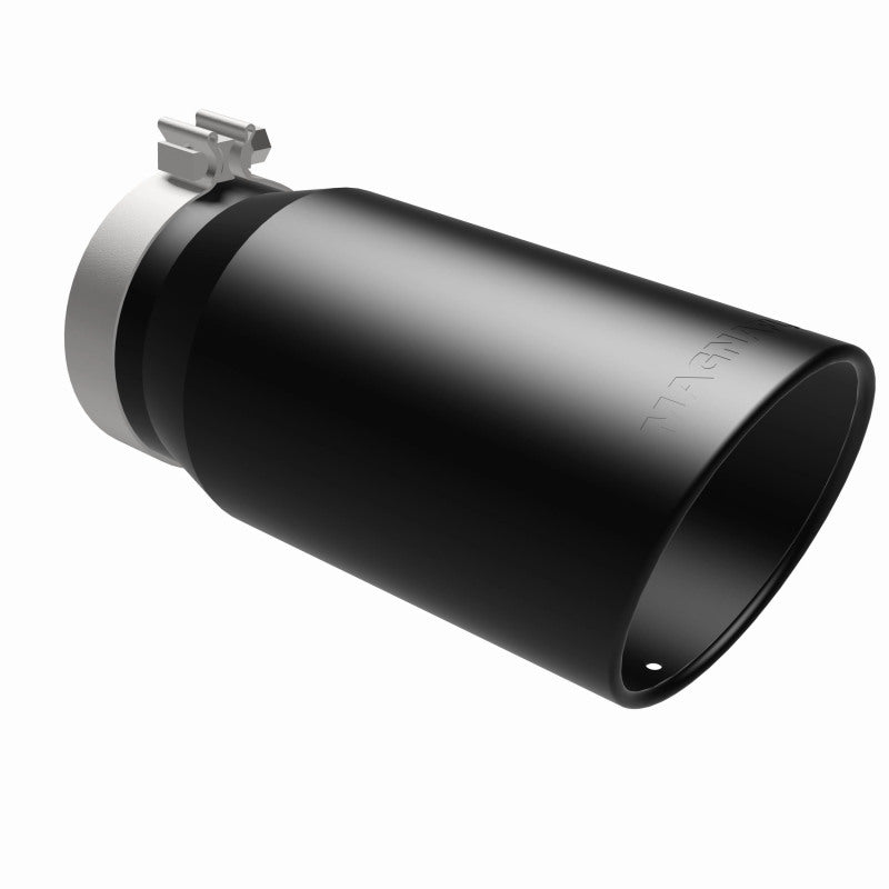 MagnaFlow Tip Stainless Black Coated Single Wall Round Single Outlet 6in Dia 5in Inlet 13in L Magnaflow Tips