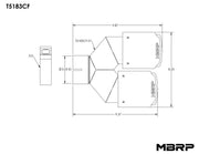 MBRP 3in ID / Dual 4in OD Out Staggered L 9.37in / R 9.87in Dual Wall Carbon Fiber Univ Exhaust Tip MBRP Tips