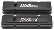 Edelbrock Valve Cover Signature Series Chevrolet 1959-1986 262-400 CI V8 Tall Black Edelbrock Valve Covers