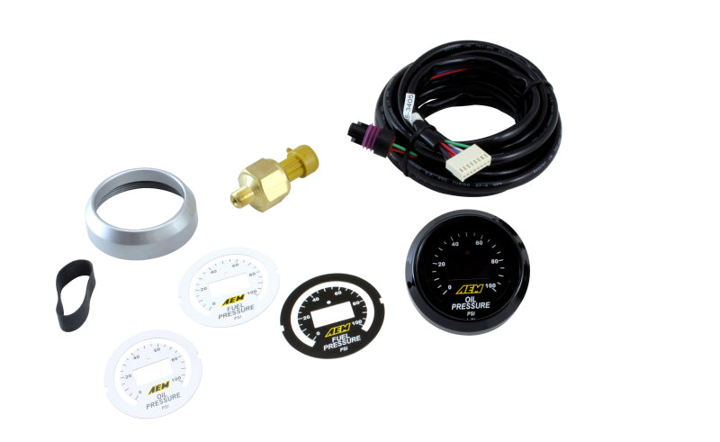 AEM 52mm Pressure (Oil or Fuel) Digital Gauge AEM Gauges