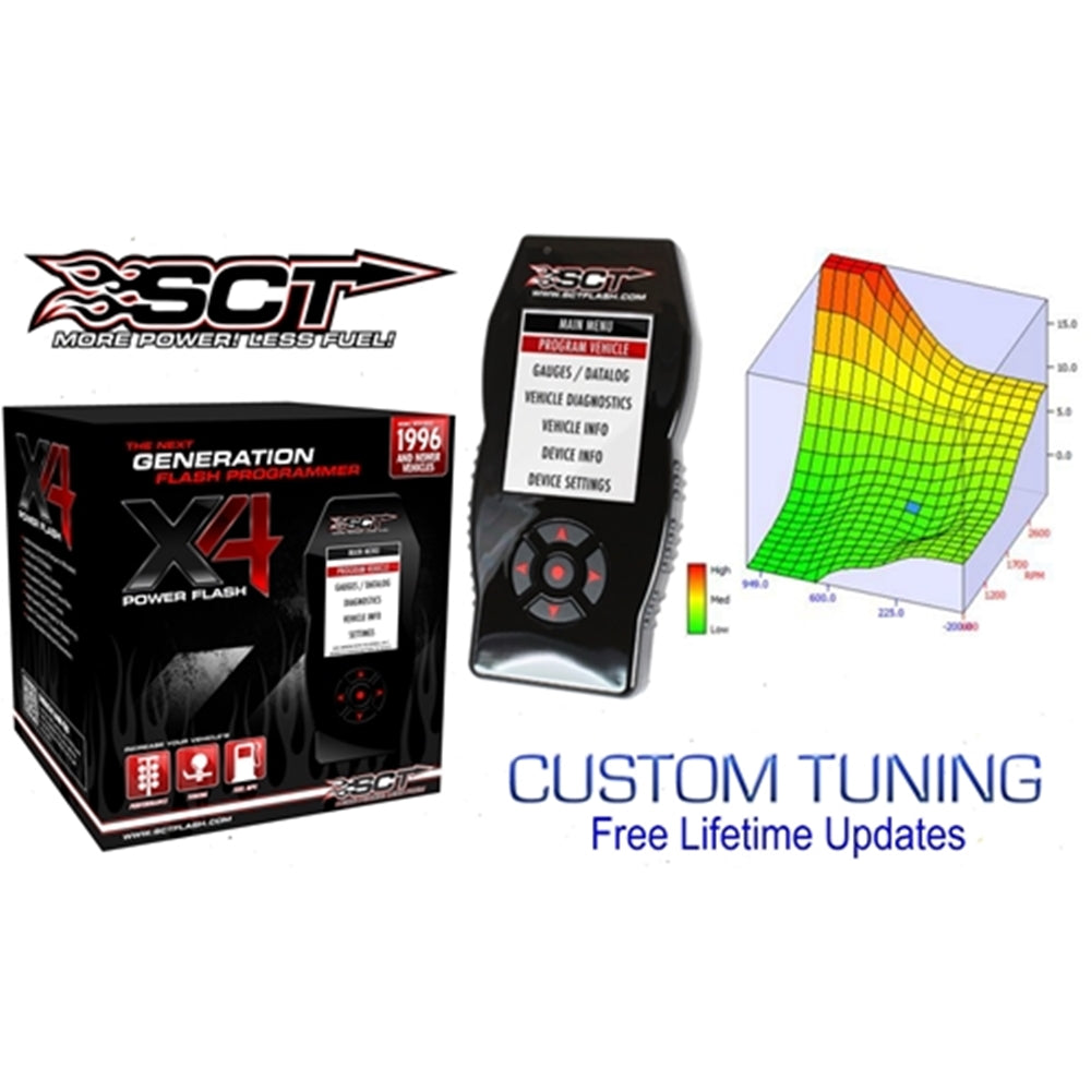 Tuner Package SCT X4 7416 GM with Lifetime Free Custom Tunes for GM Vehicles - Including Shipping to Canada