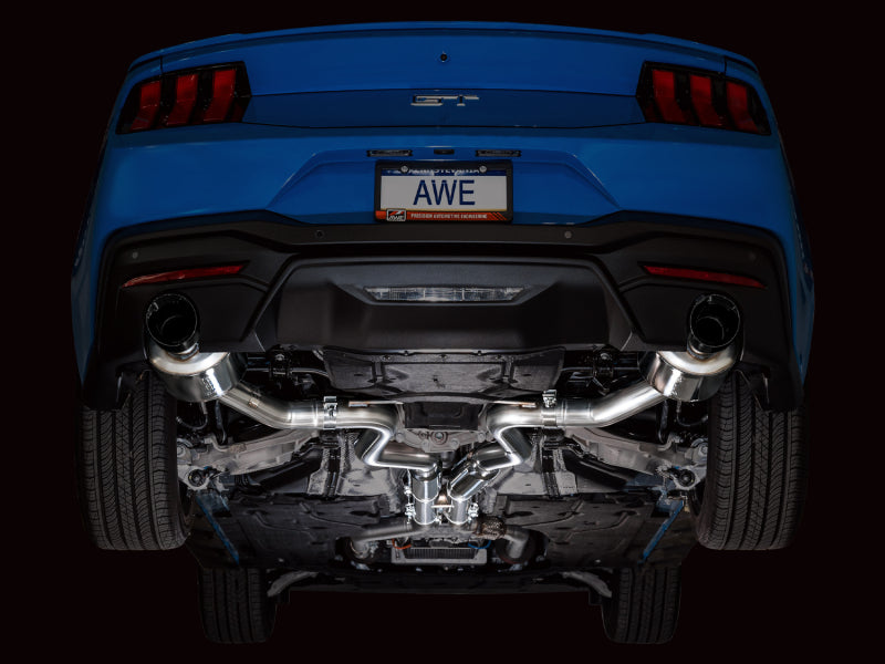 AWE 2024 Ford Mustang GT Fastback S650 RWD Touring Catback Exhaust w/ Dual Diamond Black Tips AWE Tuning Catback