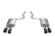 Corsa 24+ Ford Mustang Dark Horse 5.0L 3in Dual Rear Axle-Back w/Twin 4.5in Black PVD Straight Tip CORSA Performance Axle Back