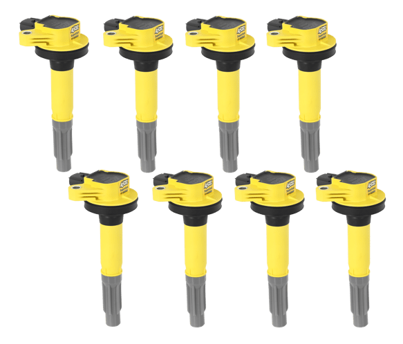 Ignition Coils SuperCoil Series 2011-2016 Ford 5.0L Coyote, Yellow, 8-Pack 140060-8 ACCEL Autoparts