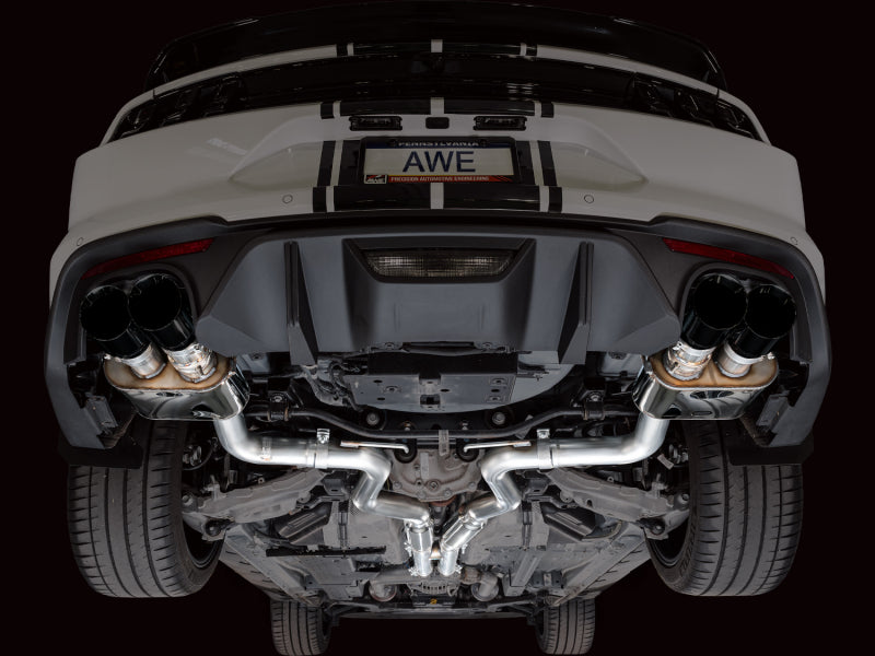 AWE Tuning 18-23 S550 Mustang GT SwitchPath Exhaust - Diamond Black Tips AWE Tuning Catback