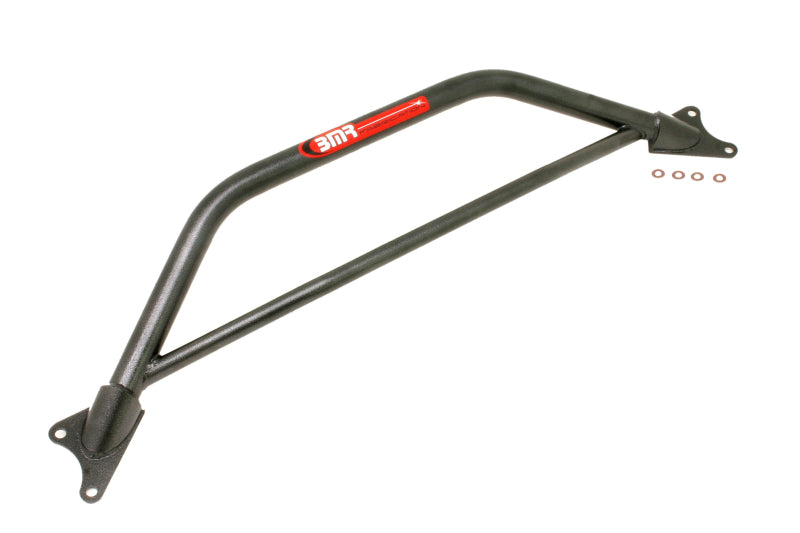 BMR 05-14 S197 Mustang V8 w/o Plenum Cover Strut Tower Brace - Black Hammertone BMR Suspension Strut Bars