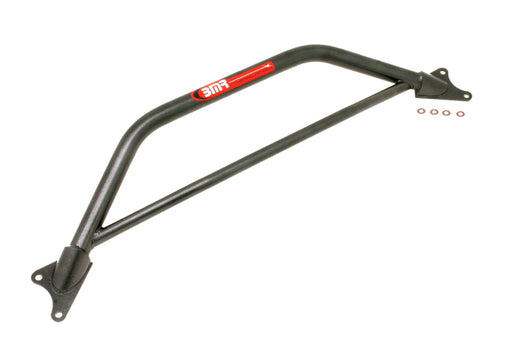 BMR 05-14 S197 Mustang V8 w/o Plenum Cover Strut Tower Brace - Black Hammertone BMR Suspension Strut Bars