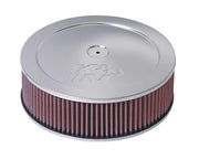 K&N Custom Round Filter 5-1/8in FLG / 11in Dia / 4-3/4in H w/VENT K&N Engineering Carburetor Air Cleaners