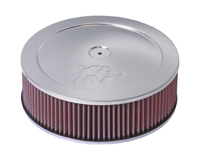 K&N Custom Round Filter 5-1/8in FLG / 11in Dia / 4-3/4in H w/VENT K&N Engineering Carburetor Air Cleaners