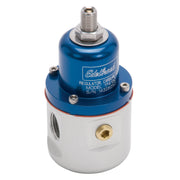 Edelbrock Fuel Pressure Regulator Carbureted 160 GPH 5-10 PSI 3/8In In/Out 3/8In Return Blue/Clear Edelbrock Fuel Pressure Regulators