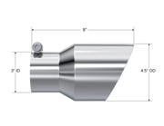 MBRP Universal Tip 4.5in O.D. Dual Wall Angled 3in inlet 8in length T304 MBRP Tips