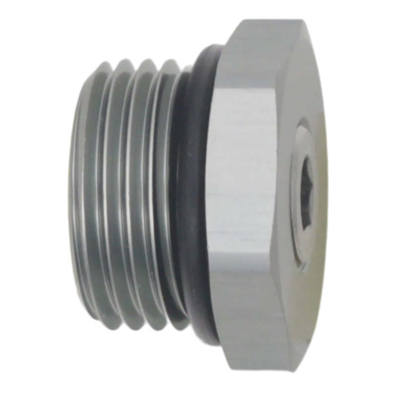 DeatschWerks 8AN ORB Male Plug Fitting with 1/8in NPT Gauge Port - Anodized DW Titanium DeatschWerks Fittings
