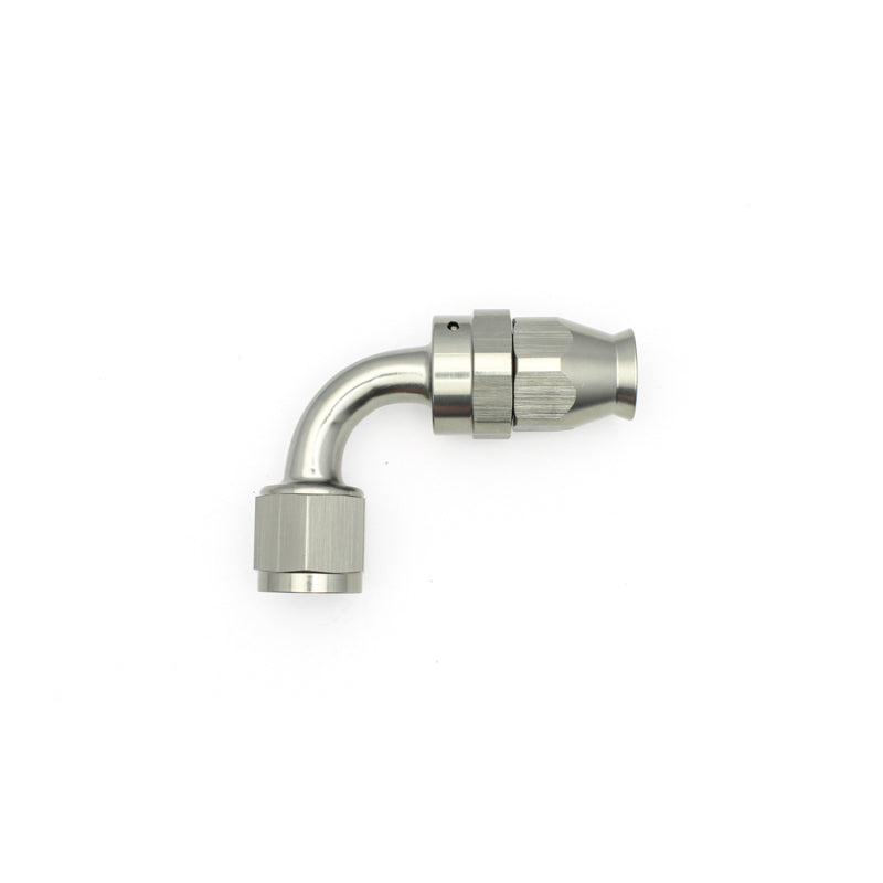 DeatschWerks 8AN Female Swivel 90-Degree Hose End PTFE (Incl. 1 Olive Insert) DeatschWerks Fittings
