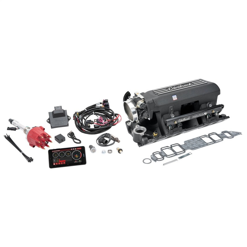 Edelbrock Pro Flo 4 XT EFI System Seq Port BBC Rect Port Std Deck 775 Max HP 60lb/hr Black Finish Edelbrock Fuel Injection Control Modules
