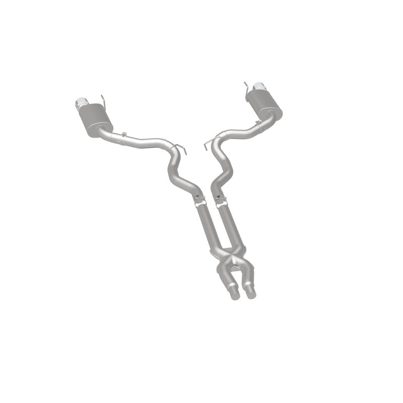 MagnaFlow Cat Back, SS, 3in, Street, Dual Split Polished 4.5in Tips 2015 Ford Mustang GT V8 5.0L Magnaflow Catback
