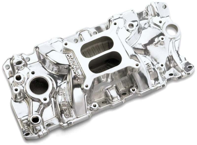 Edelbrock SBC Performer Eps Polished Manifold Edelbrock Intake Manifolds