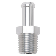 Edelbrock Hose End Straight 1/2In NPT to 1/2In Barb Clear Anodize Edelbrock Fittings