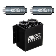 DeatschWerks 2.5L Modular Surge Tank (Incl. 2 DW250iL In-Line Fuel Pump) DeatschWerks Surge Tanks