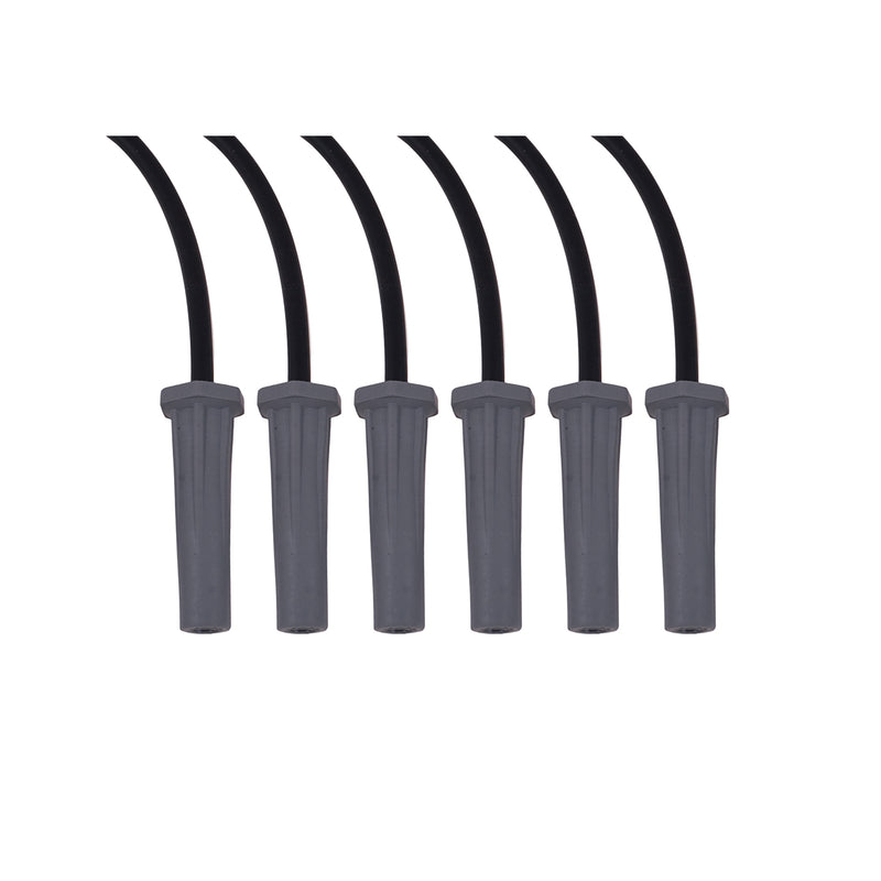FAST Universal FireWire 8.5mm Black Spark Plug Wire Set For 6 Cylinder Engines - Straight Boots EDELBROCK Autoparts