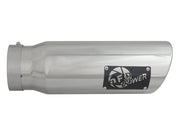 aFe Diesel Exhaust Tip Bolt On Polished 4in Inlet x 5in Outlet x 15in aFe Catback