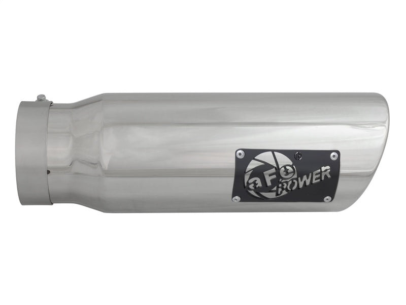 aFe Diesel Exhaust Tip Bolt On Polished 4in Inlet x 5in Outlet x 15in aFe Catback
