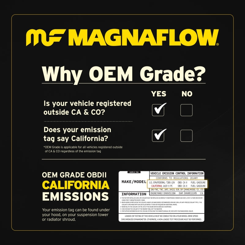 MagnaFlow Conv Univ 2.5 Single O2 Boss Magnaflow Catalytic Converter Universal