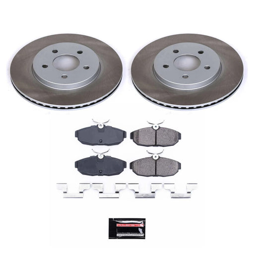 Power Stop 05-11 Ford Mustang Rear Semi-Coated Rotor Kit PowerStop Brake Kits - Performance Blank