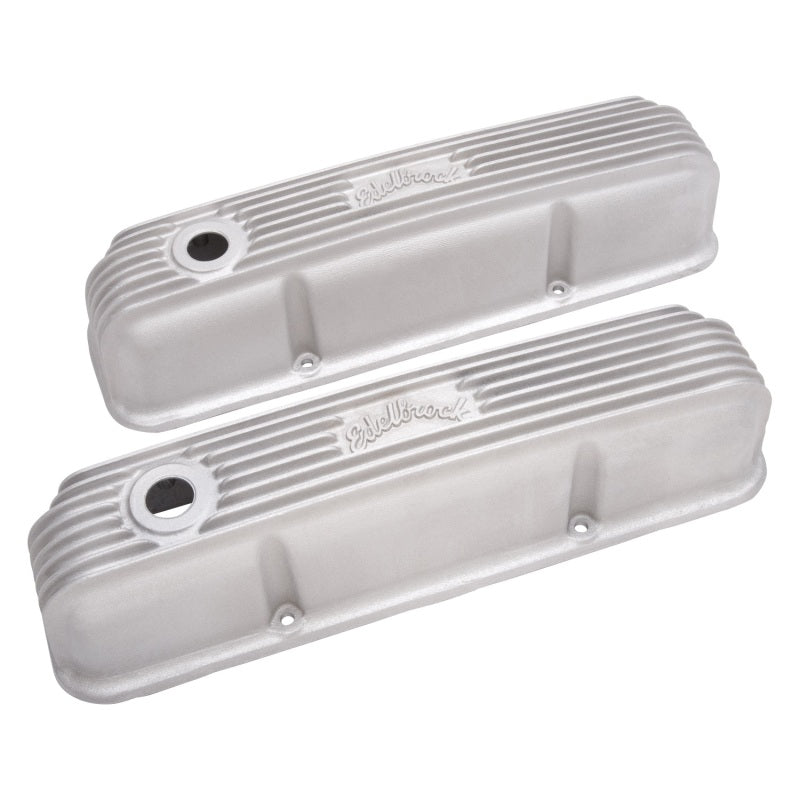 Edelbrock Valve Cover Classic Series Ford 1958-1976 FE V8 Satin Edelbrock Valve Covers